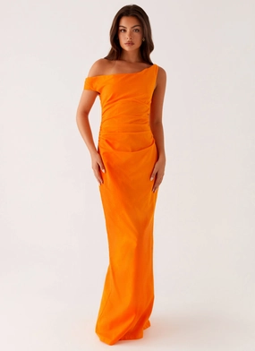 Contemporary Style Adjustable Straps Ignite Maxi Dress - Orange