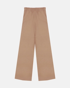 Silk and acetate cr??pe de chine trousers Elastic waist