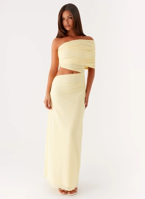 Gillian Maxi Dress - Yellow Evening Look Relax Feel