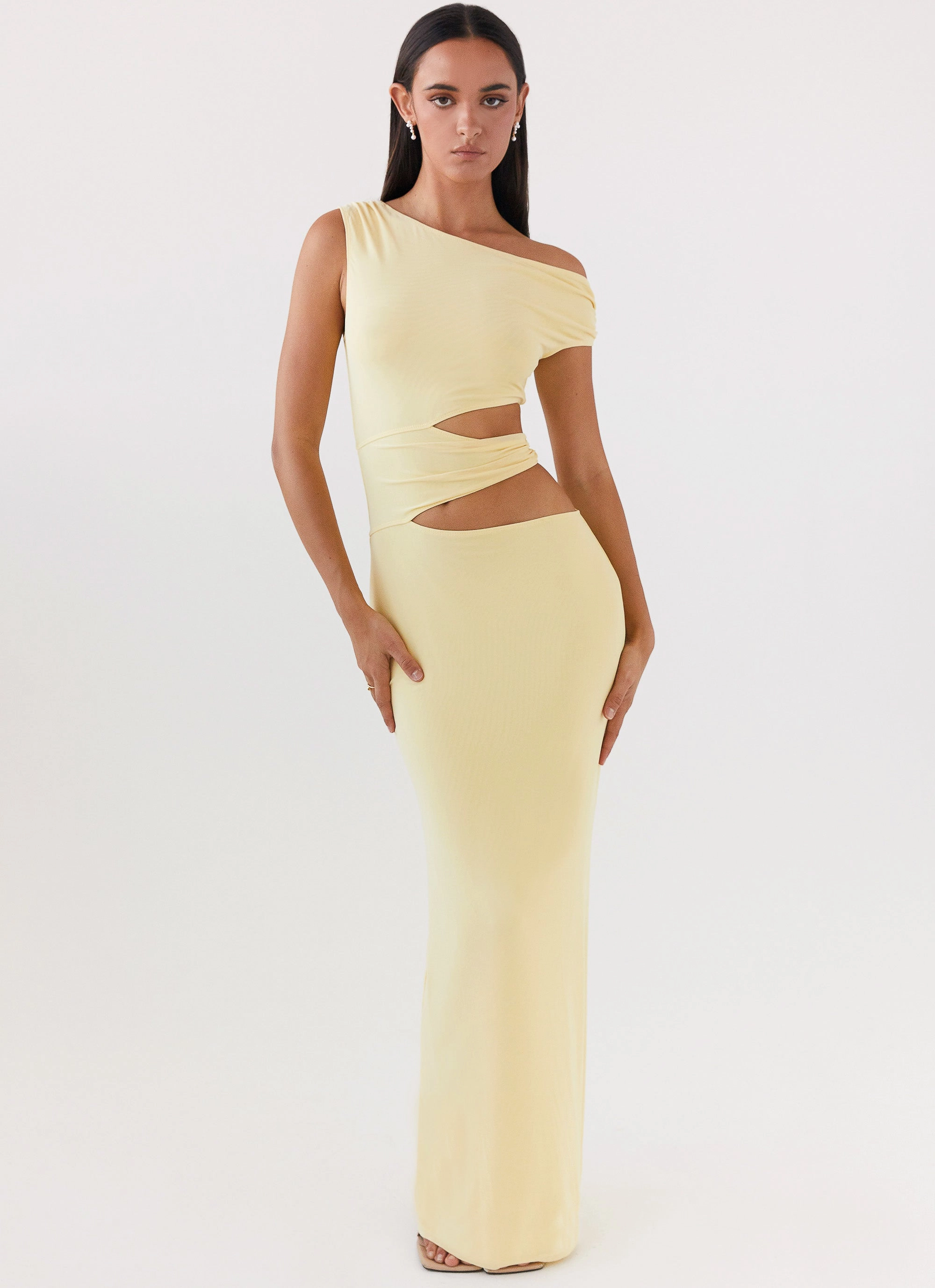 Margot One Shoulder Maxi Dress - Yellow Versatile Layer Day Romance