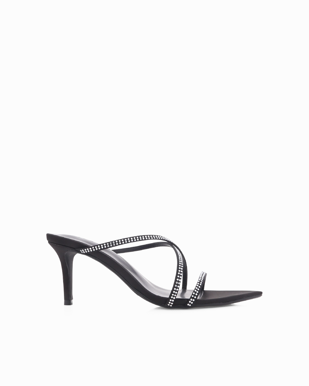 Brunch Glam EFFY - BLACK SATIN-DIAMANTE