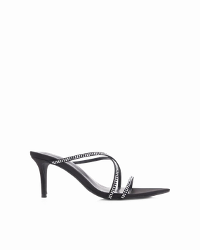 Brunch Glam EFFY - BLACK SATIN-DIAMANTE