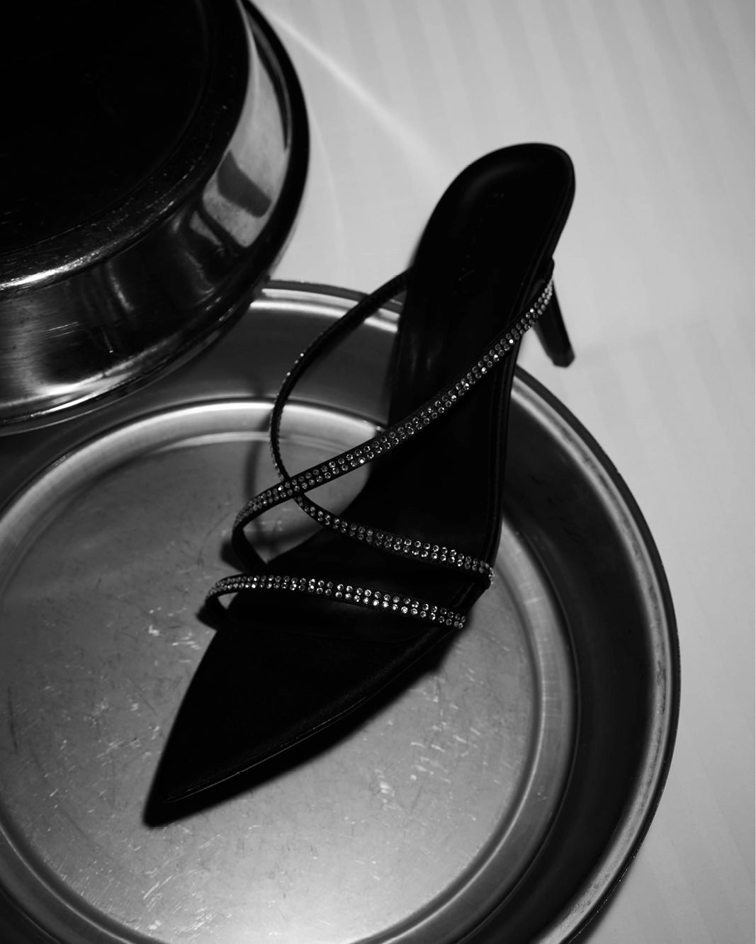 EFFY - BLACK SATIN-DIAMANTE Walk With Confidence Art Craft