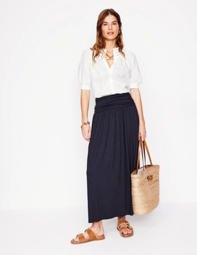 Limited Release Style Staple Rosaline Jersey Skirt-Navy