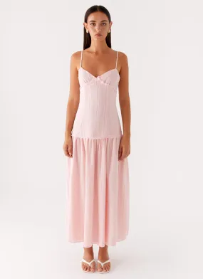 Found You Midi Dress - Pink Cozy Vibe