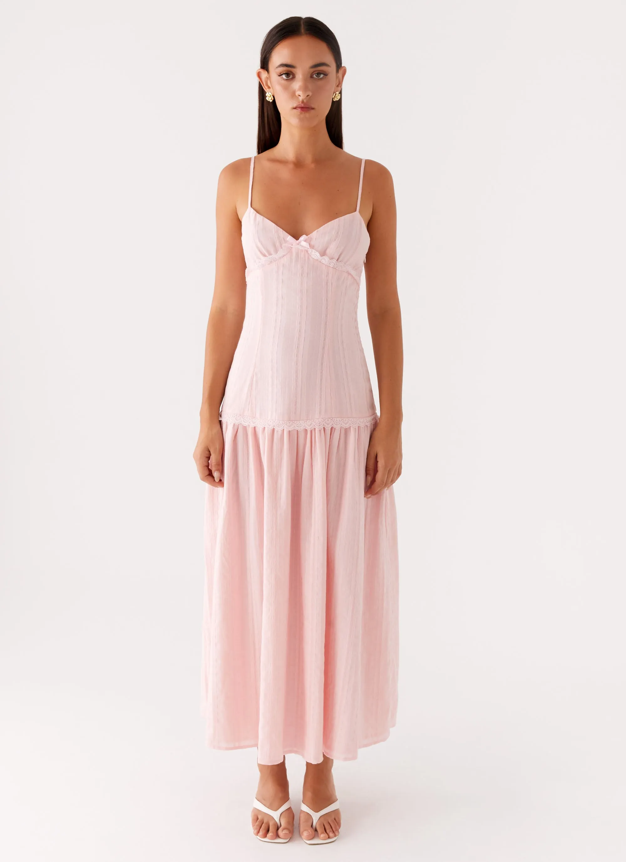 Found You Midi Dress - Pink Cozy Vibe