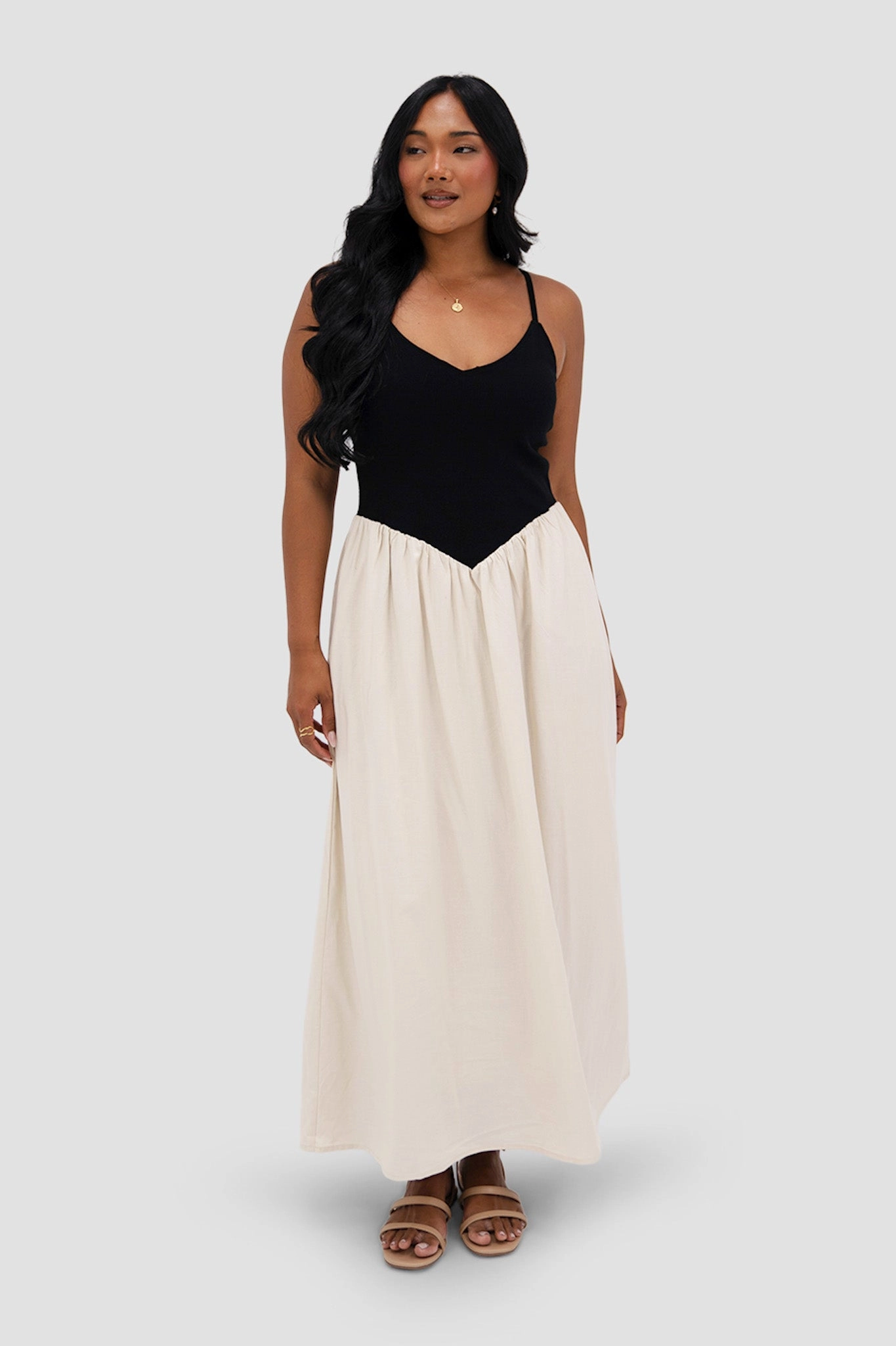 Work Ease Lightweight Comfort YARA DRESS BLACK/NEUTRAL