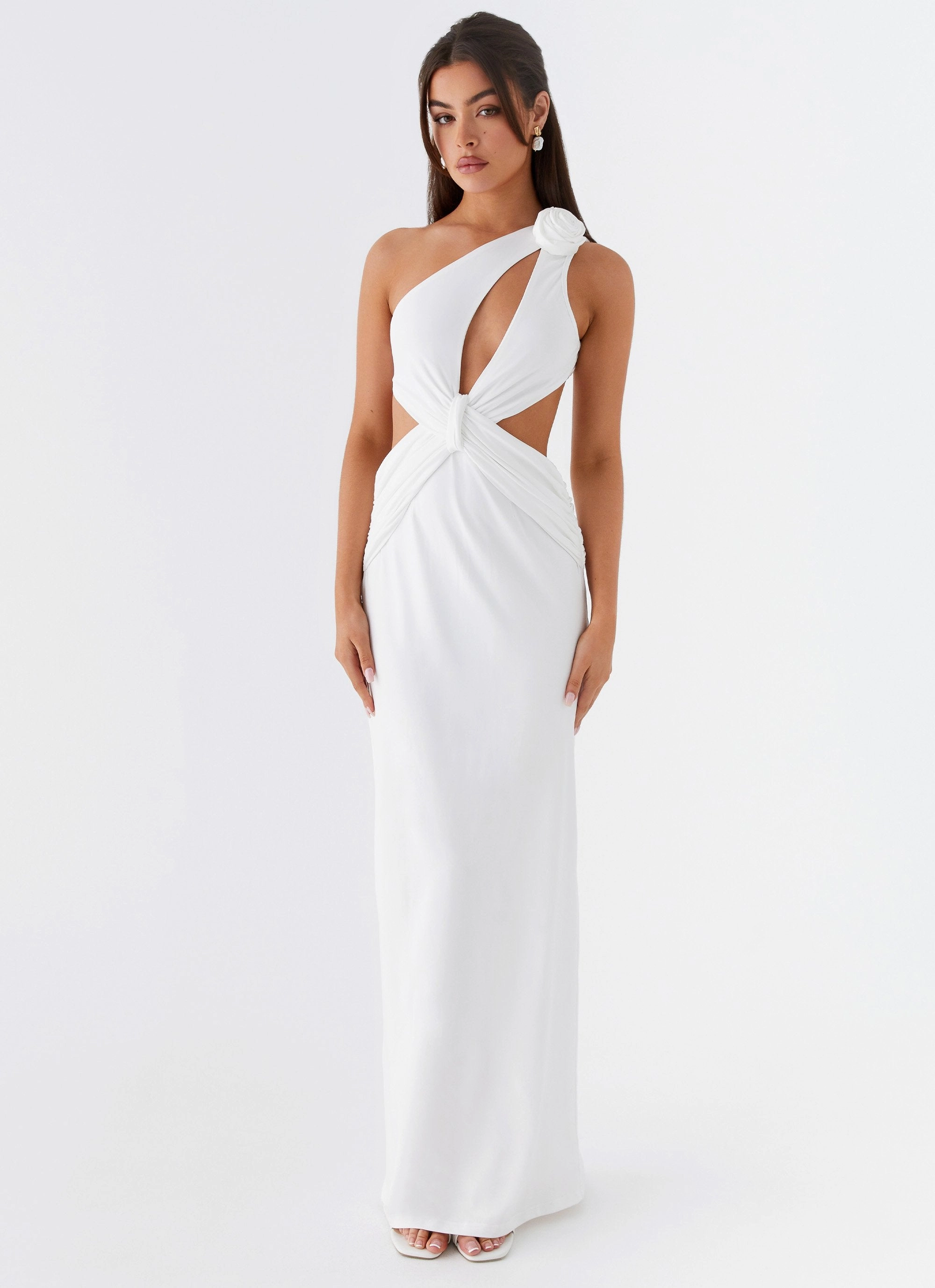 Vibrant Aesthetic Lovesome Rosa Maxi Dress - White