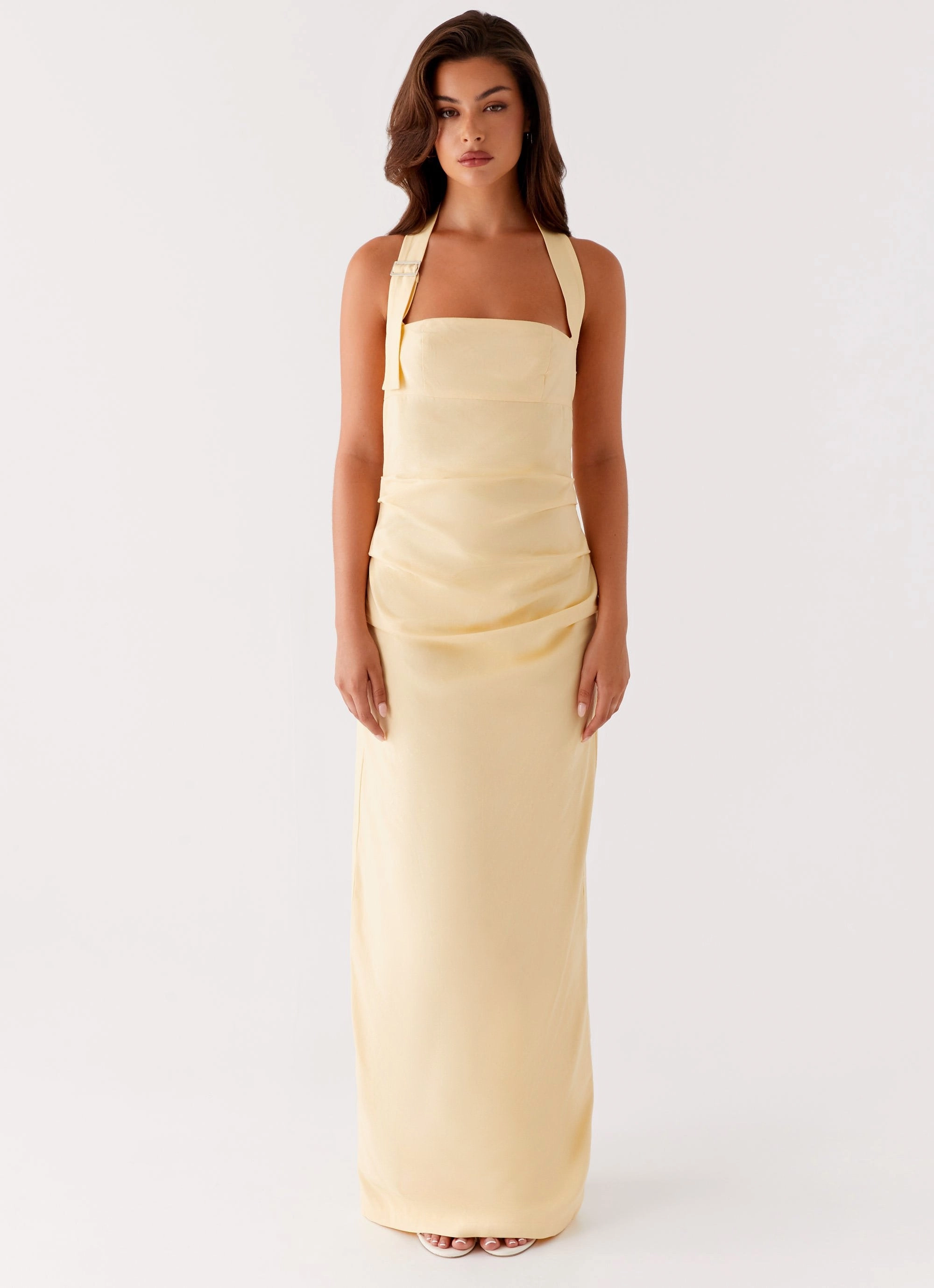 Slim Silhouette Rumour Has it Maxi Dress - Yellow