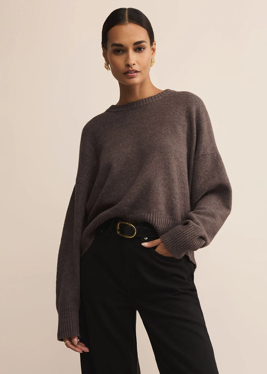 Cirrus Cozy Sweater - Burnt Ash Heather Durable Stitching