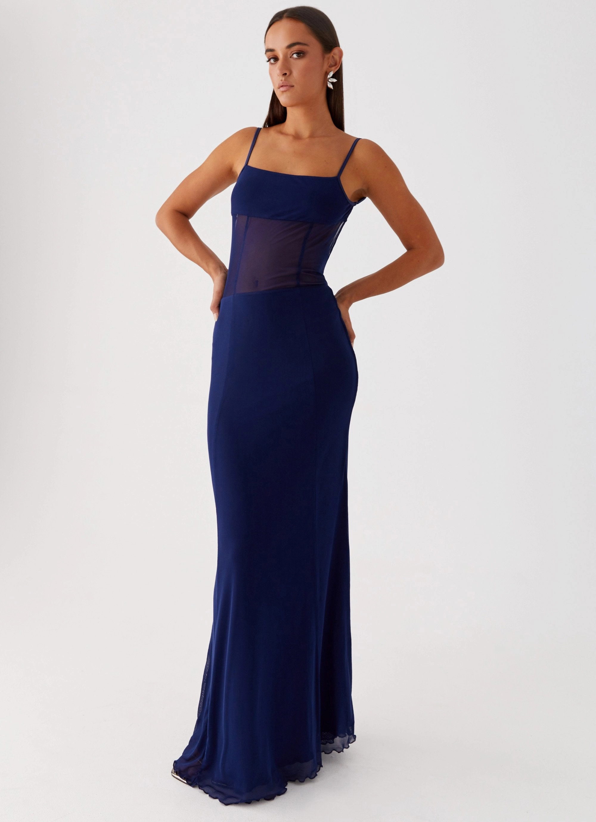 Miranda Maxi Dress - Navy PlushLining