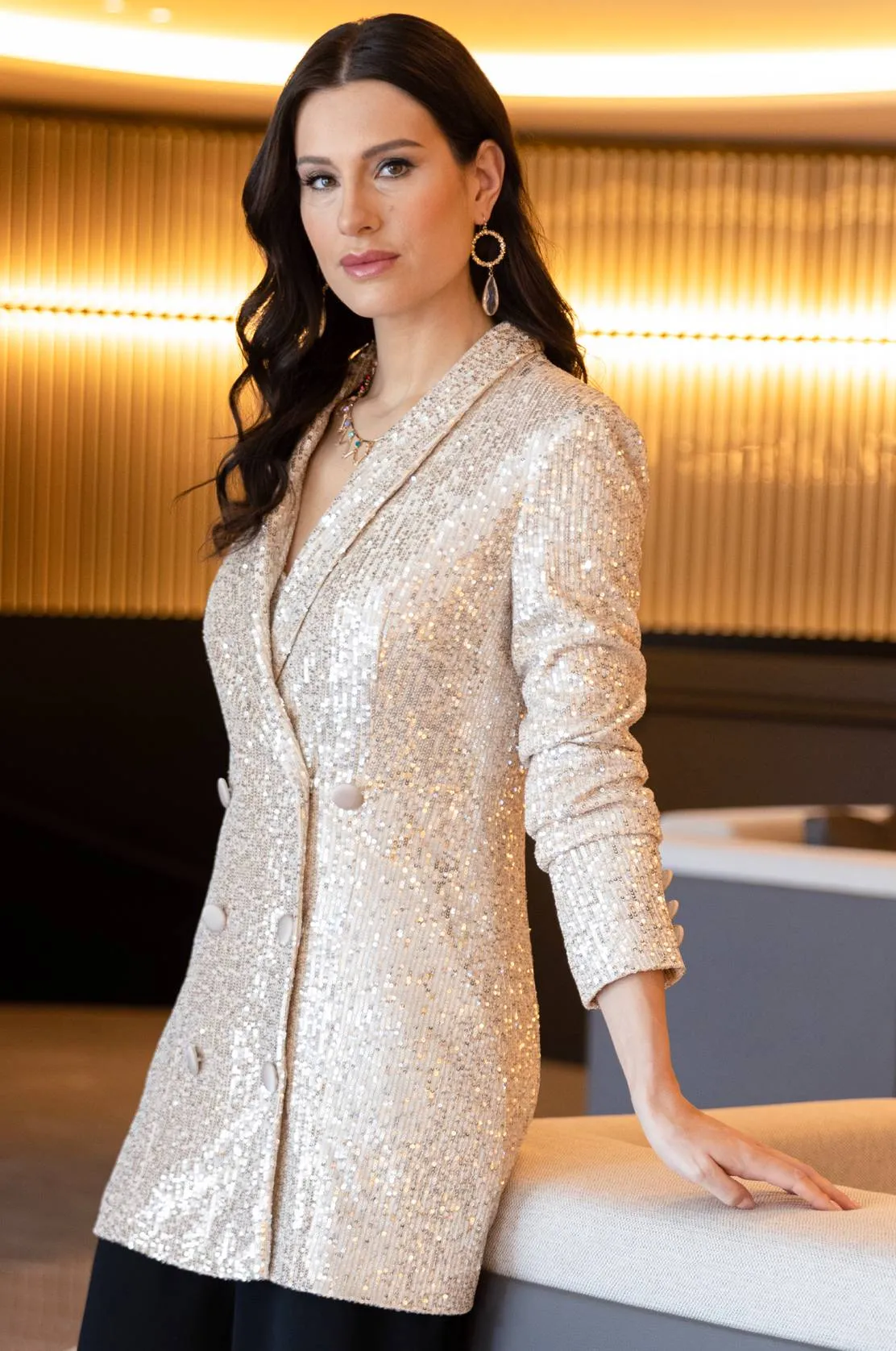 Lyman - 239814U Sequin Blazer Snap Closure System