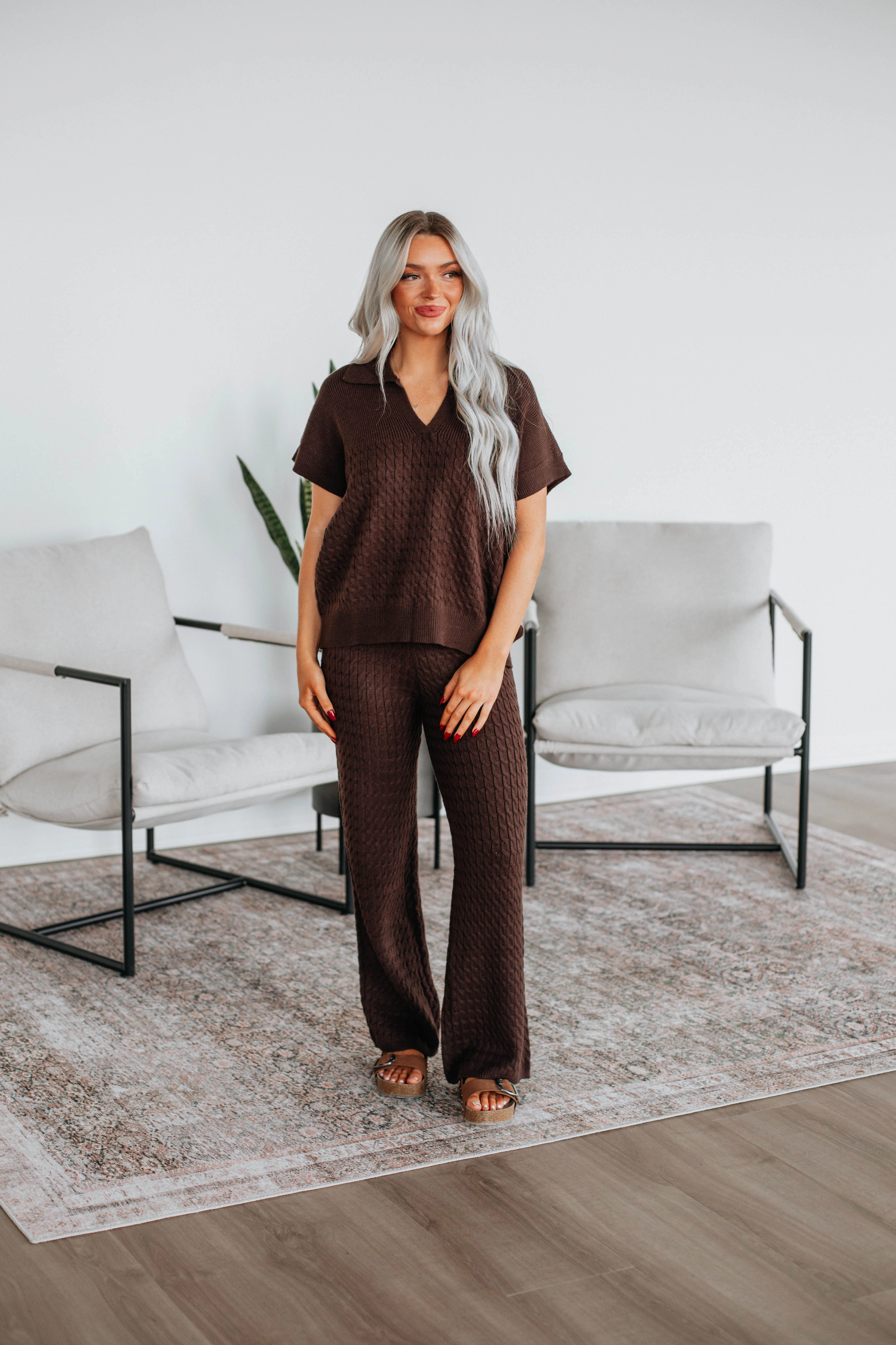 Ellarah Knit Pants Cozy Everyday Wear