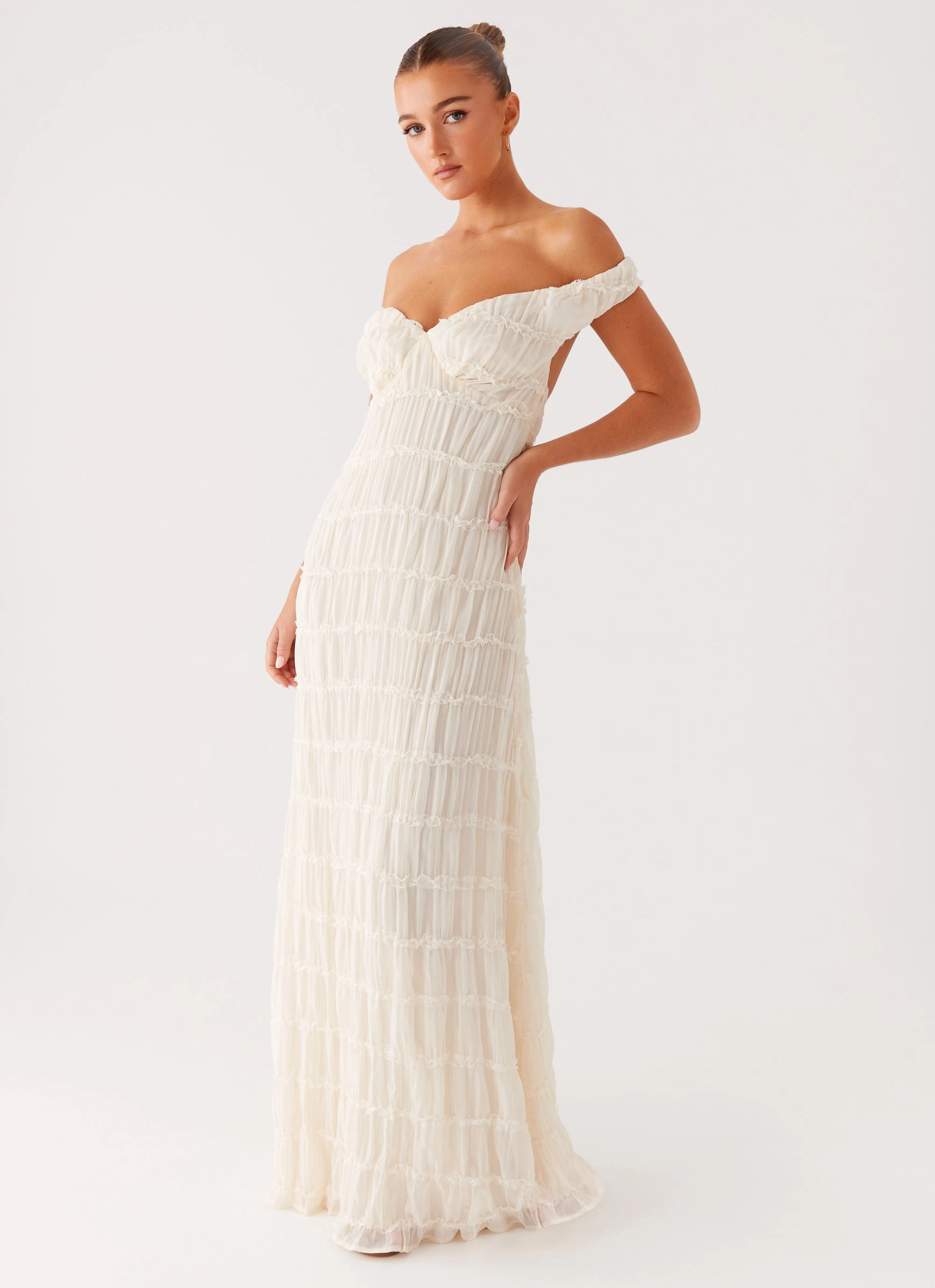 Sophisticated Line Embrace Maxi Dress - Ivory