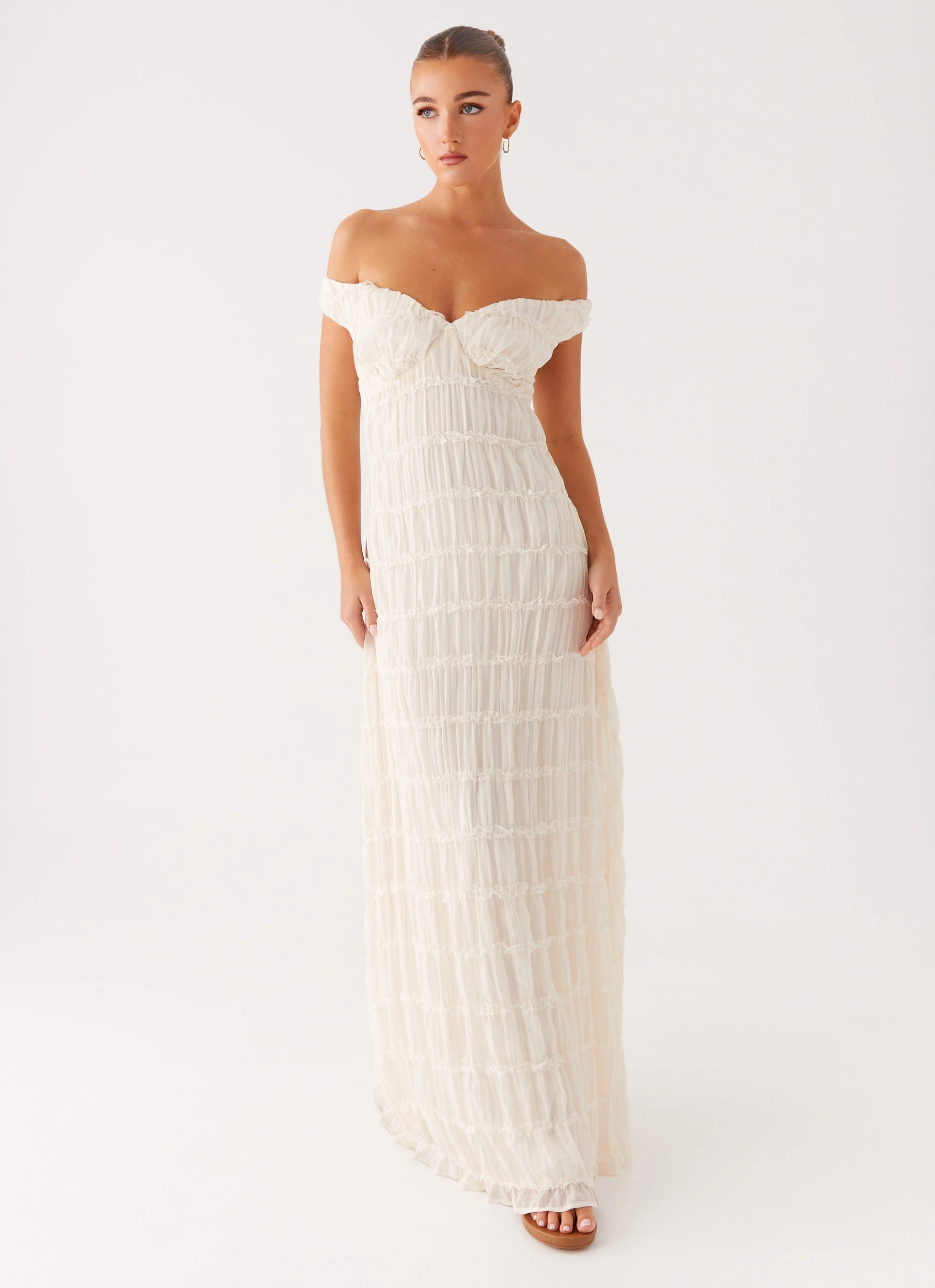 Airy Layer Embrace Maxi Dress - Ivory