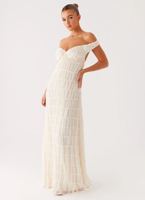 Sophisticated Line Embrace Maxi Dress - Ivory
