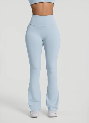 Body-Conscious Fit Ruched Flared Leggings