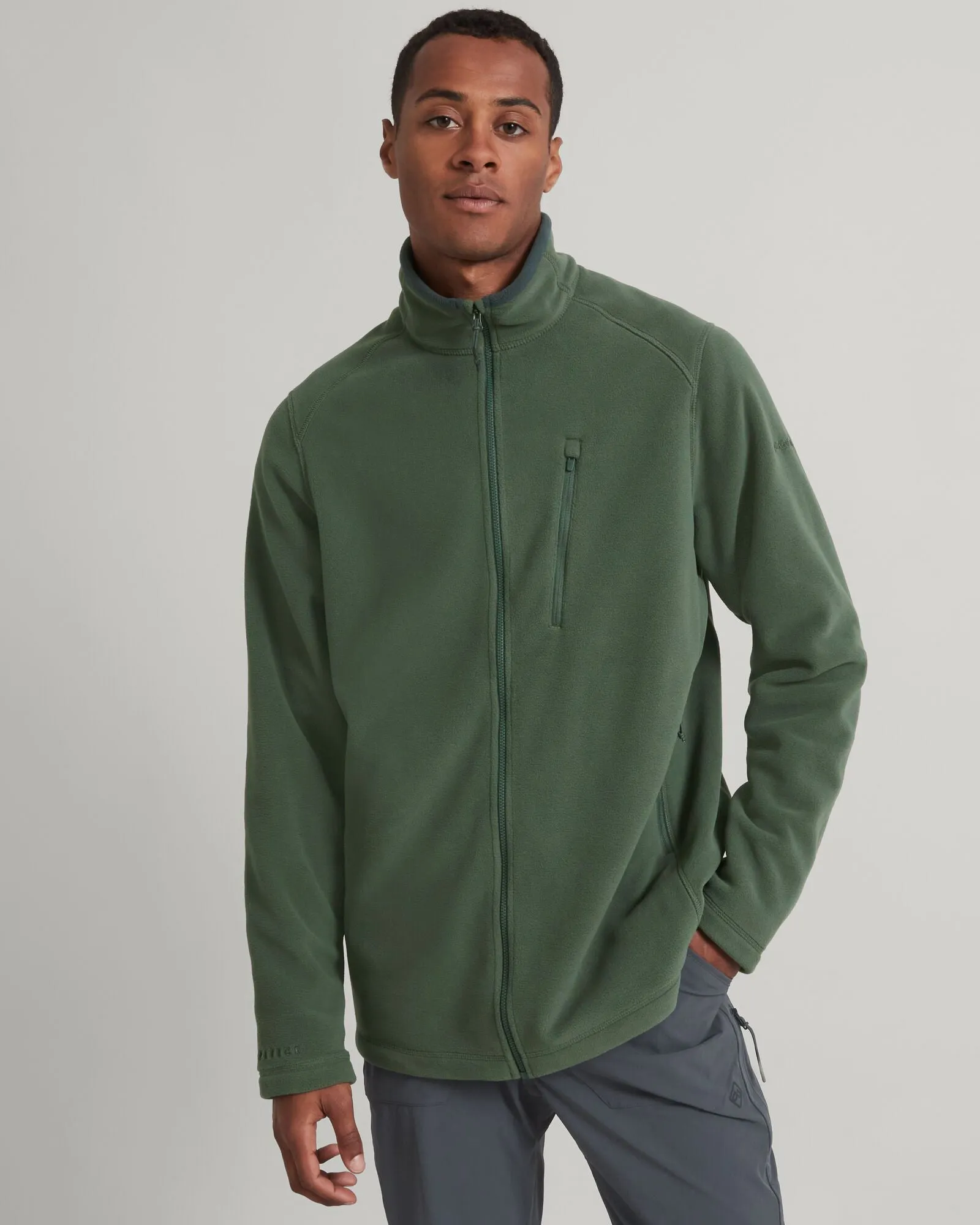 Men's Ridge 200 PrimaLoft Bio Jacket - Thyme Heat Retention Weatherproof Zipper Closure