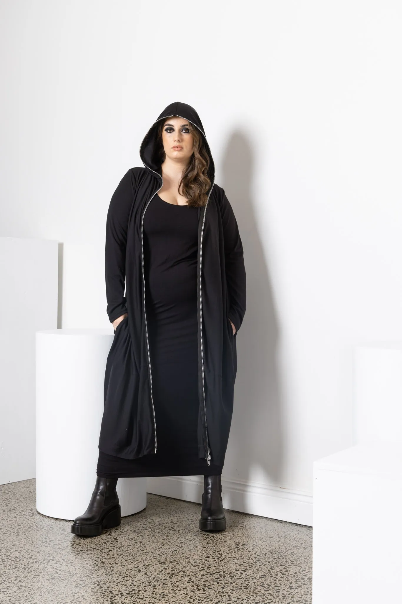 Lala - 081 Sculpture Coat Fashion Event Bonded Zippers