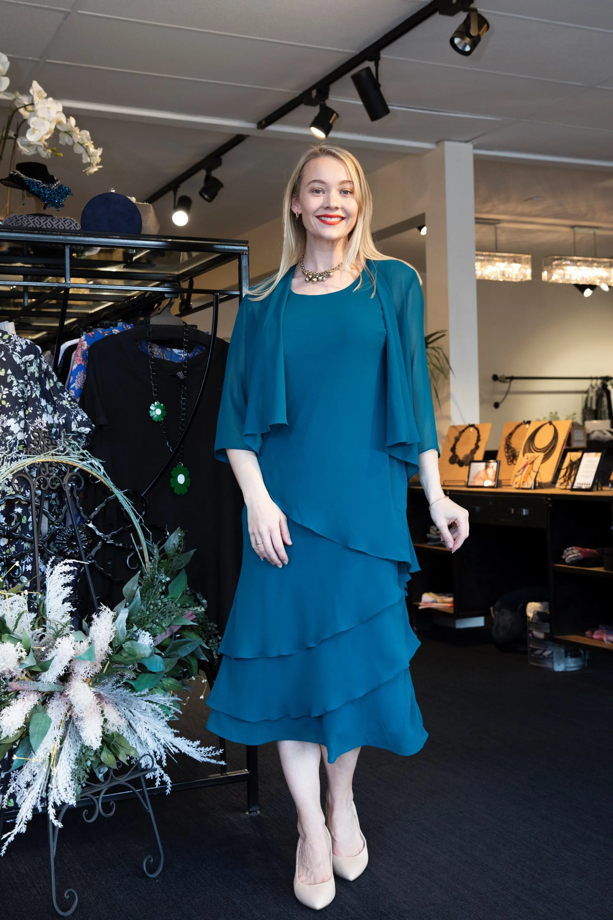 Poly Blend Layla Jones - LJ0359 Layer Dress w Jacket