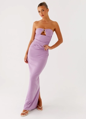 Eryn Maxi Dress - Lilac Silk Shine