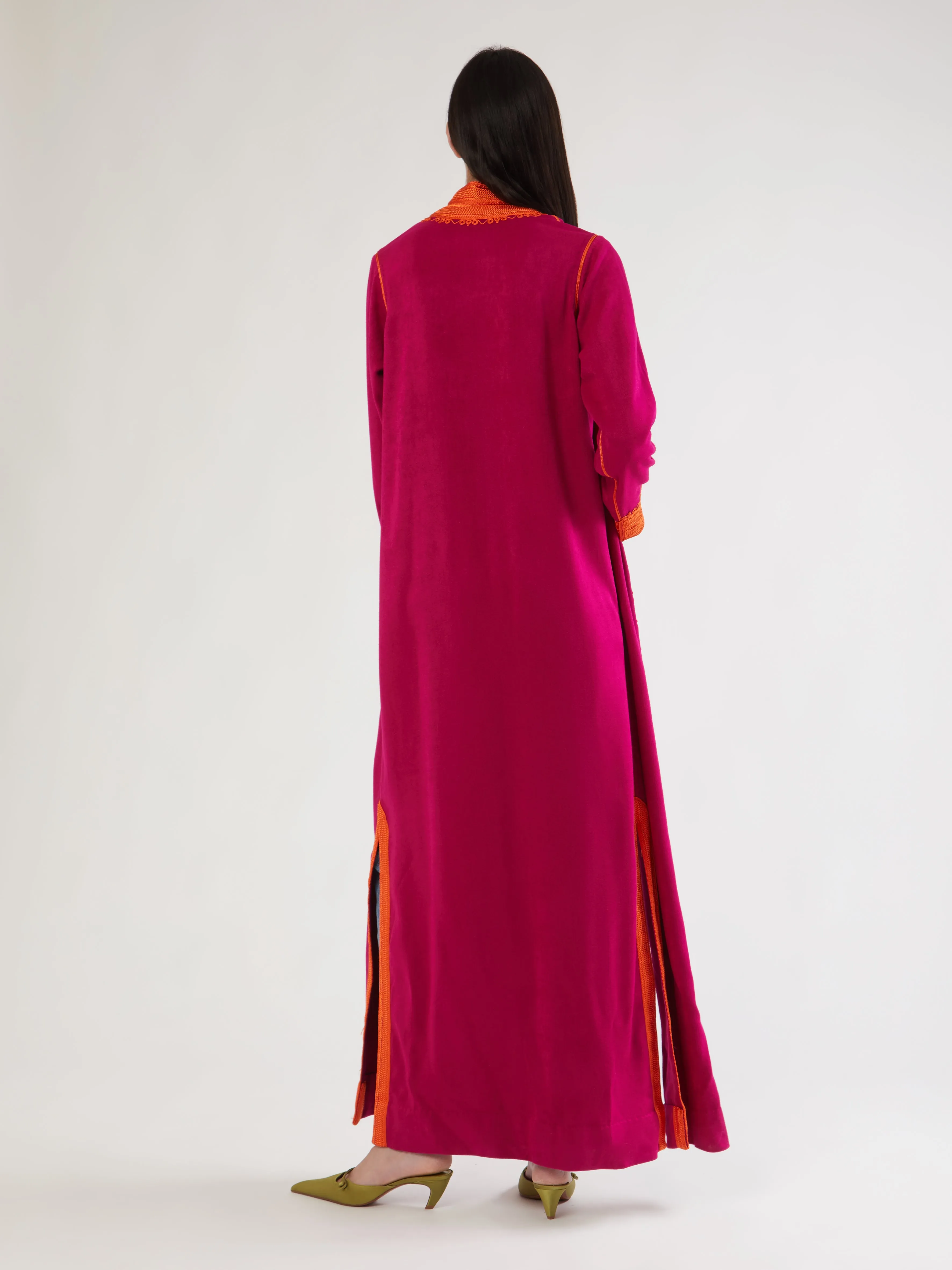 Detachable Lining AntiSnag Lining Material Moroccan long cashmere robe