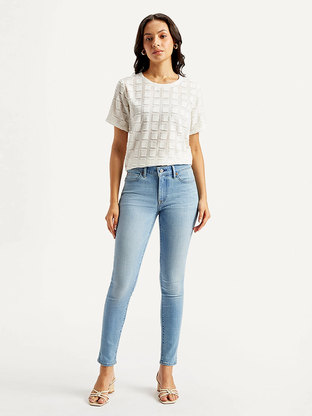 City Walk Bold Look Total Fit Women's 711 Light Blue Skinny Fit Mid Rise Jeans