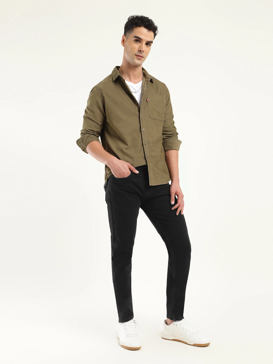 Plain Favorite Fashion Lover Durable Minimalist Style Men's 512 Black Slim Tapered Fit Mid Rise Jeans