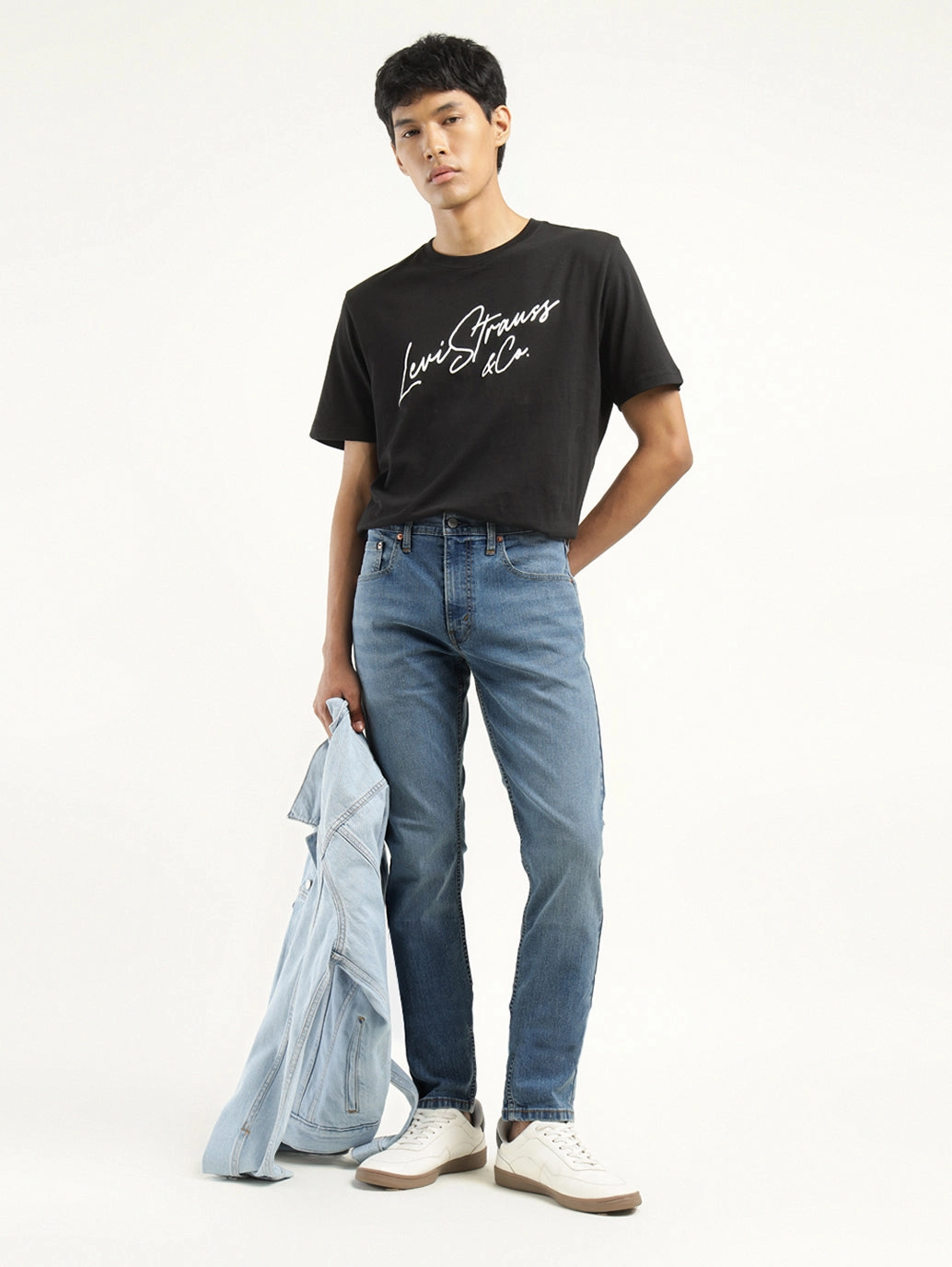 Men's 512 Indigo Slim Tapered Fit Mid Rise Jeans Trend Friendly