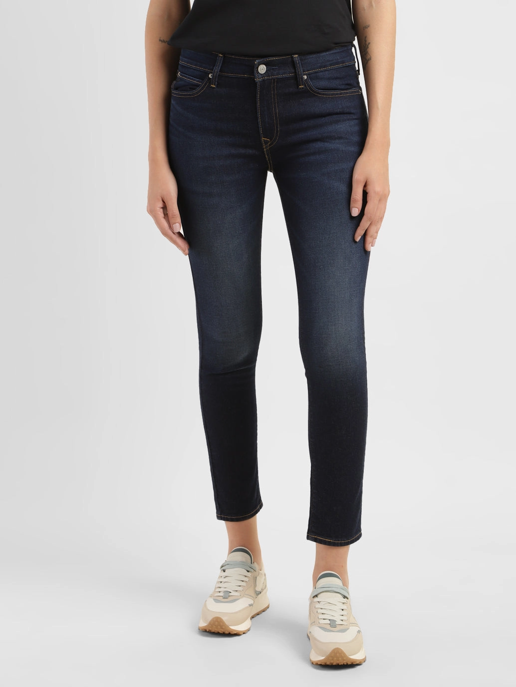 Women's 711 Blue Skinny Fit Mid Rise Jeans Organic Cotton