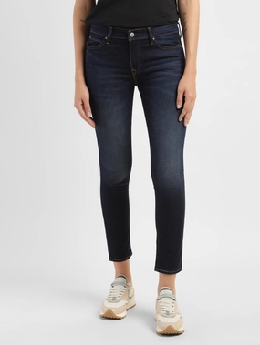 Women's 711 Blue Skinny Fit Mid Rise Jeans High Quality Eco Friendly