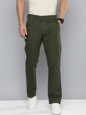 Men's Green Tapered Chinos Soft and Cozy Everyday Essential