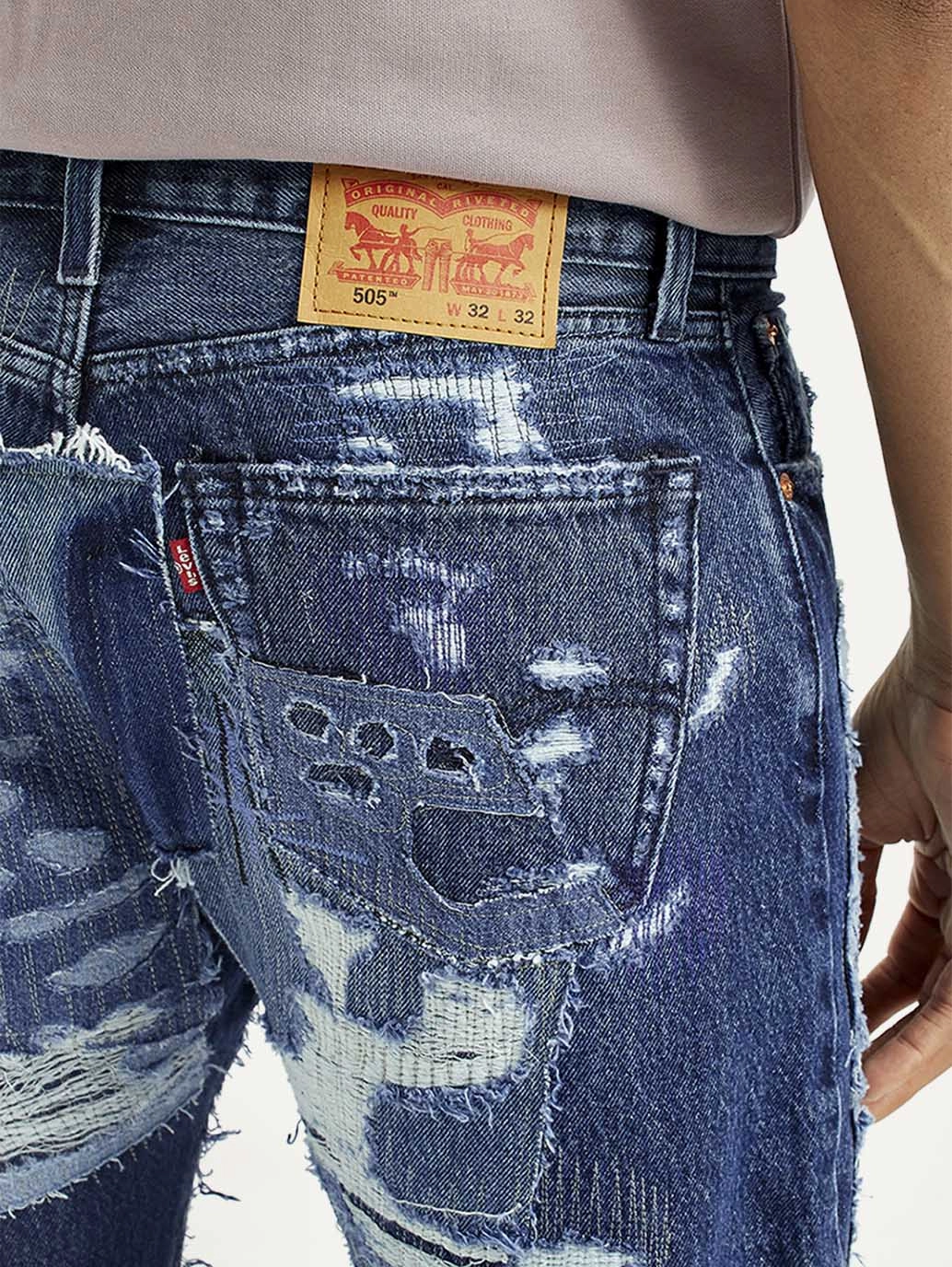 Men's 505 Mid Indigo Straight Fit Mid Rise Jeans Effortless Waist