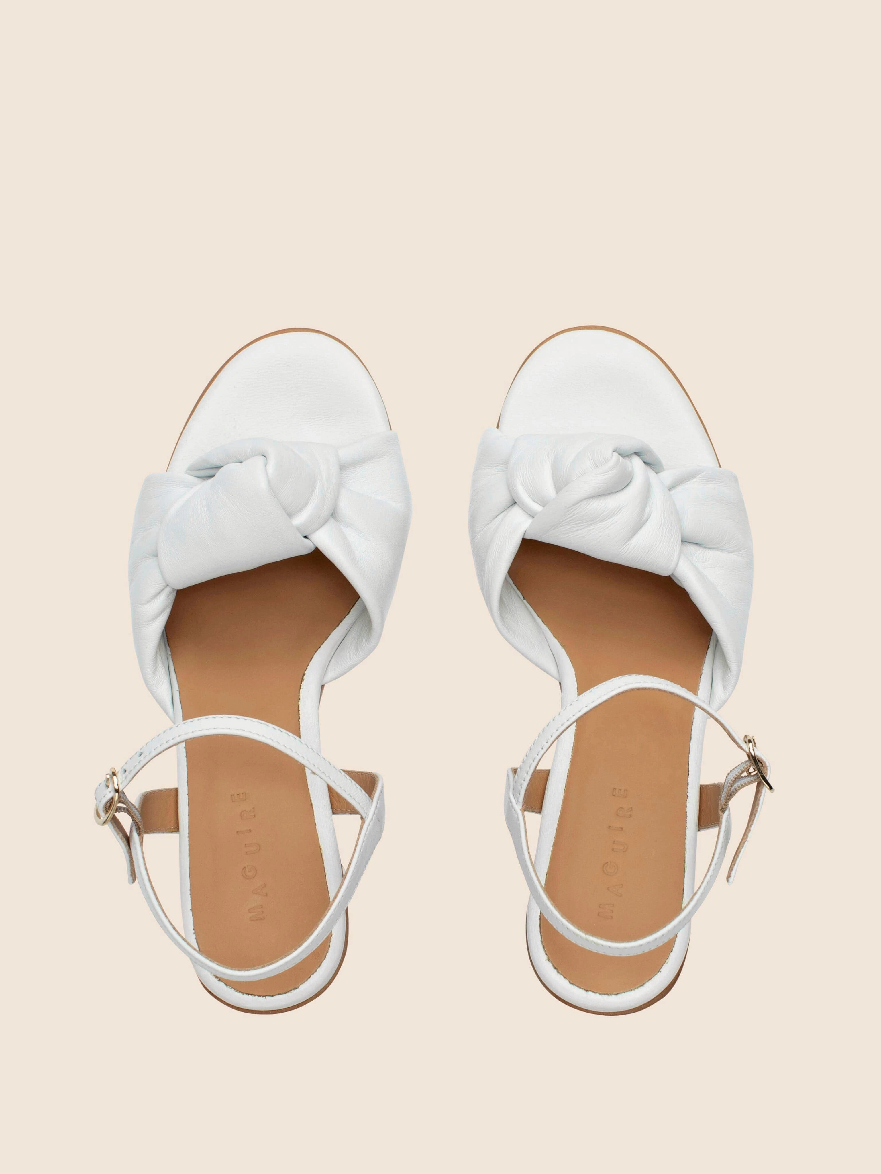 Glamorous Footwear Fast Pick Noto White Heel