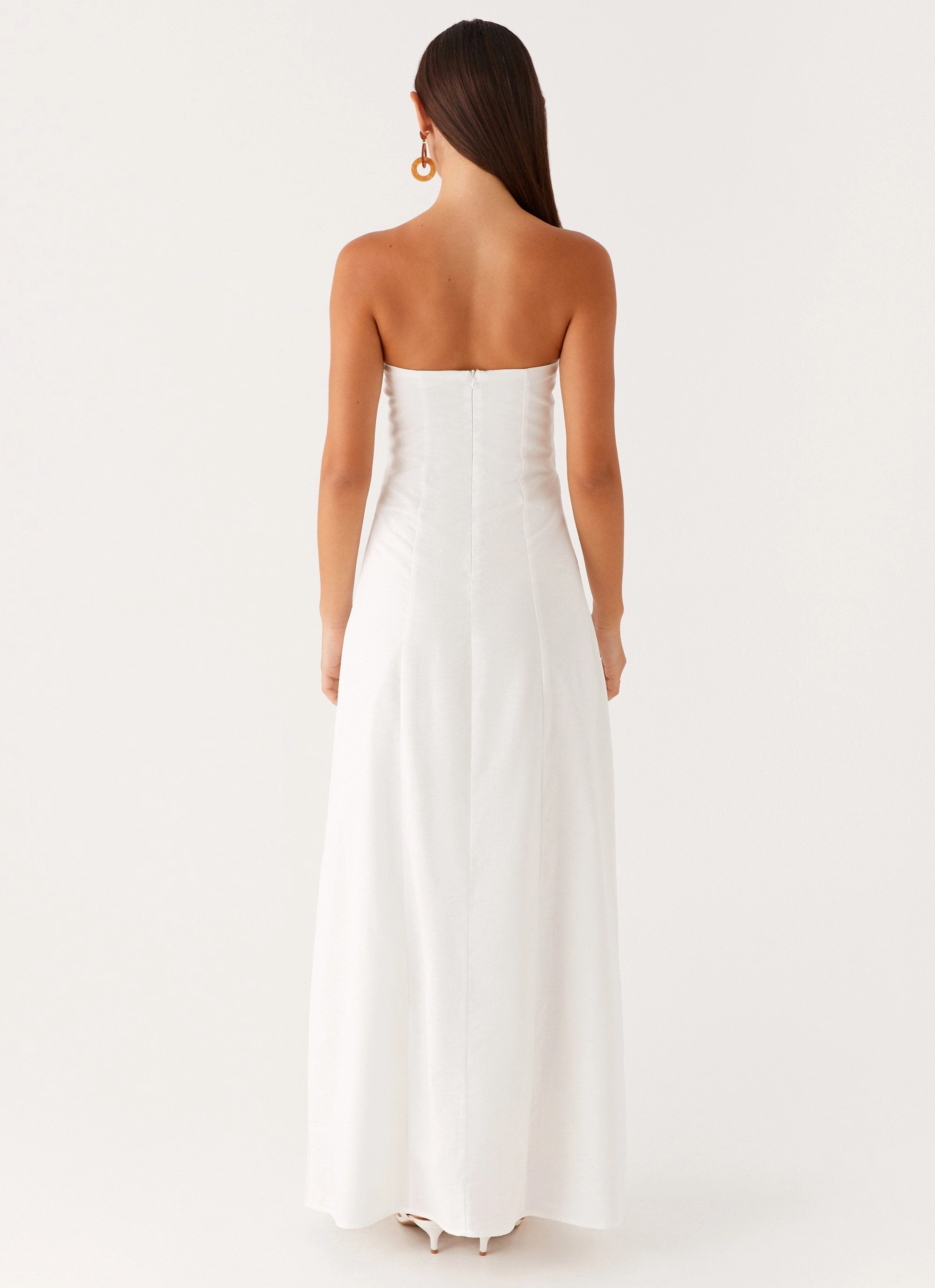 Tayla Linen Maxi Dress - White Modern Twist