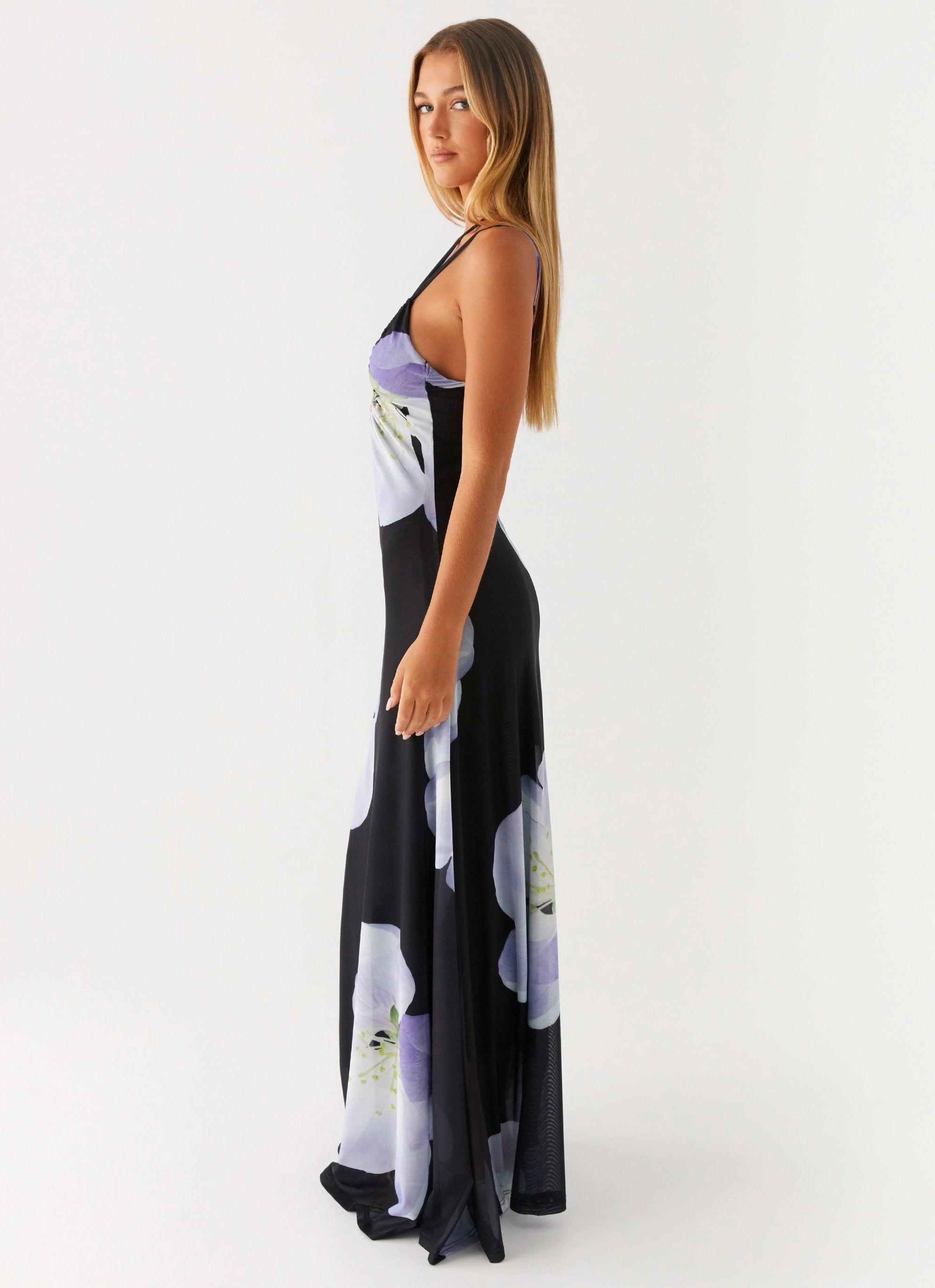 Enrika Maxi Dress - Flower Print Warm Undertone