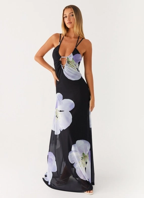 Cozy Wearable Enrika Maxi Dress - Flower Print