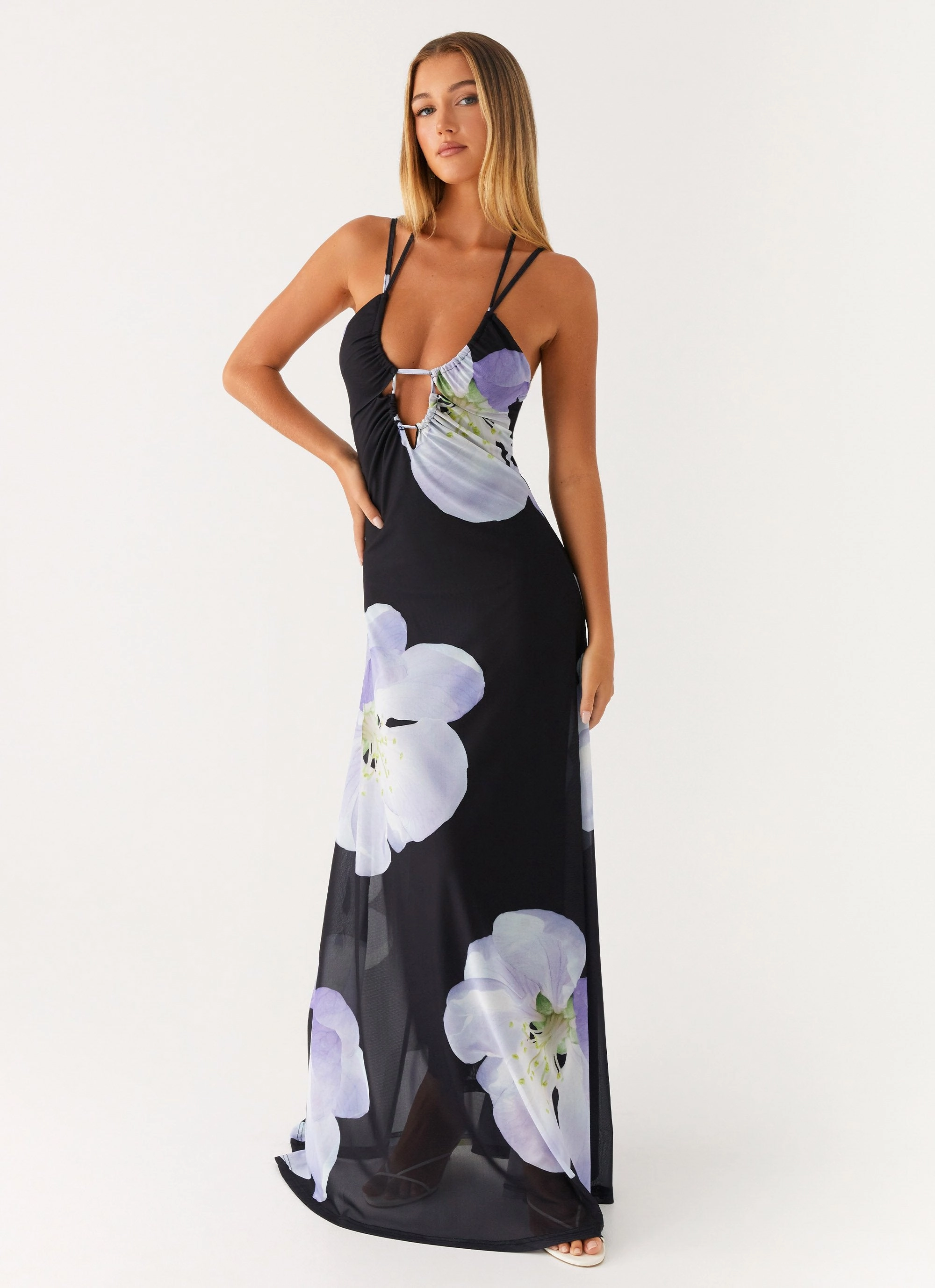 Cozy Wearable Enrika Maxi Dress - Flower Print