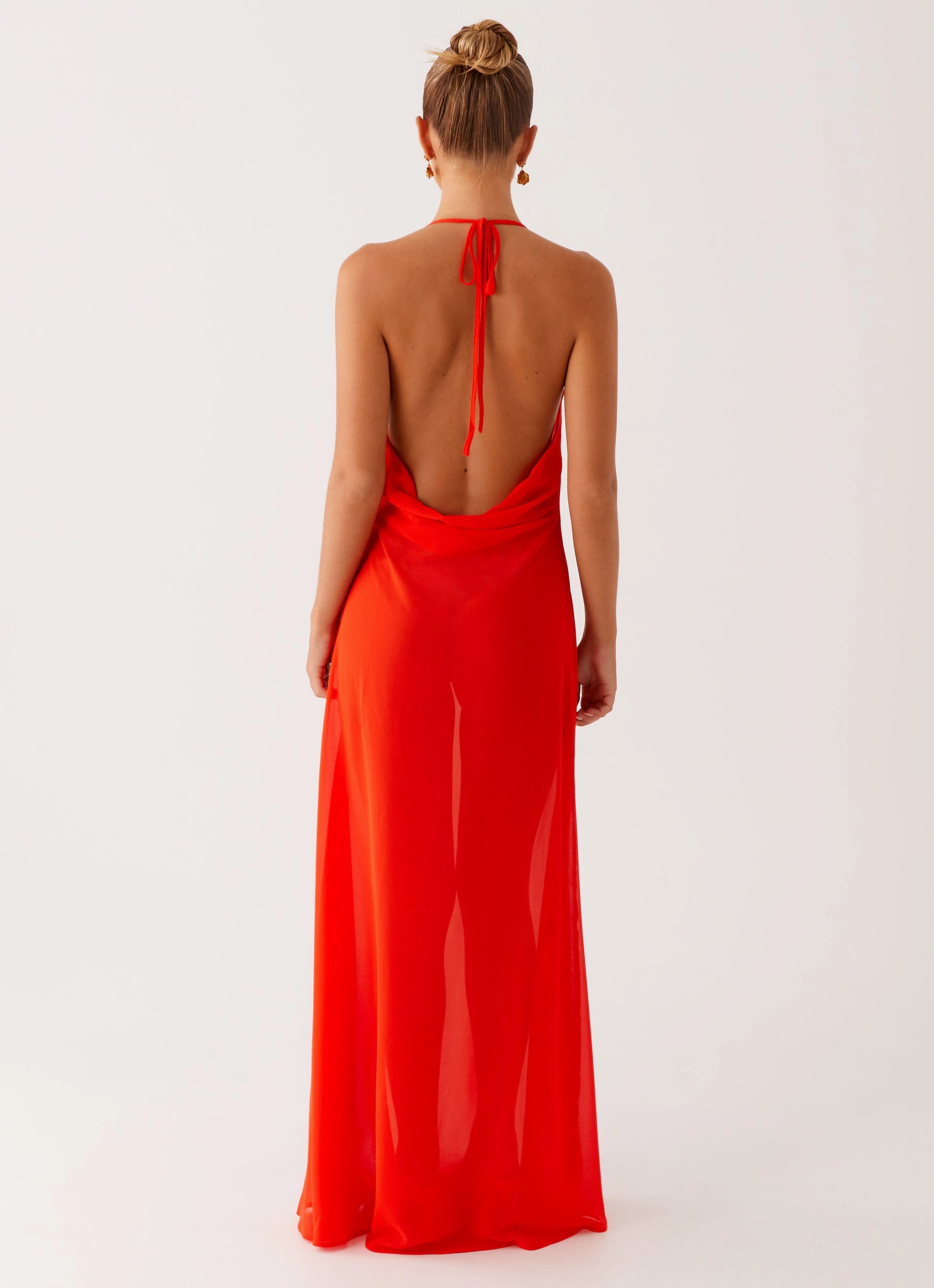 Chilly Comfort Wear Fantasy Maxi Dress - Orange