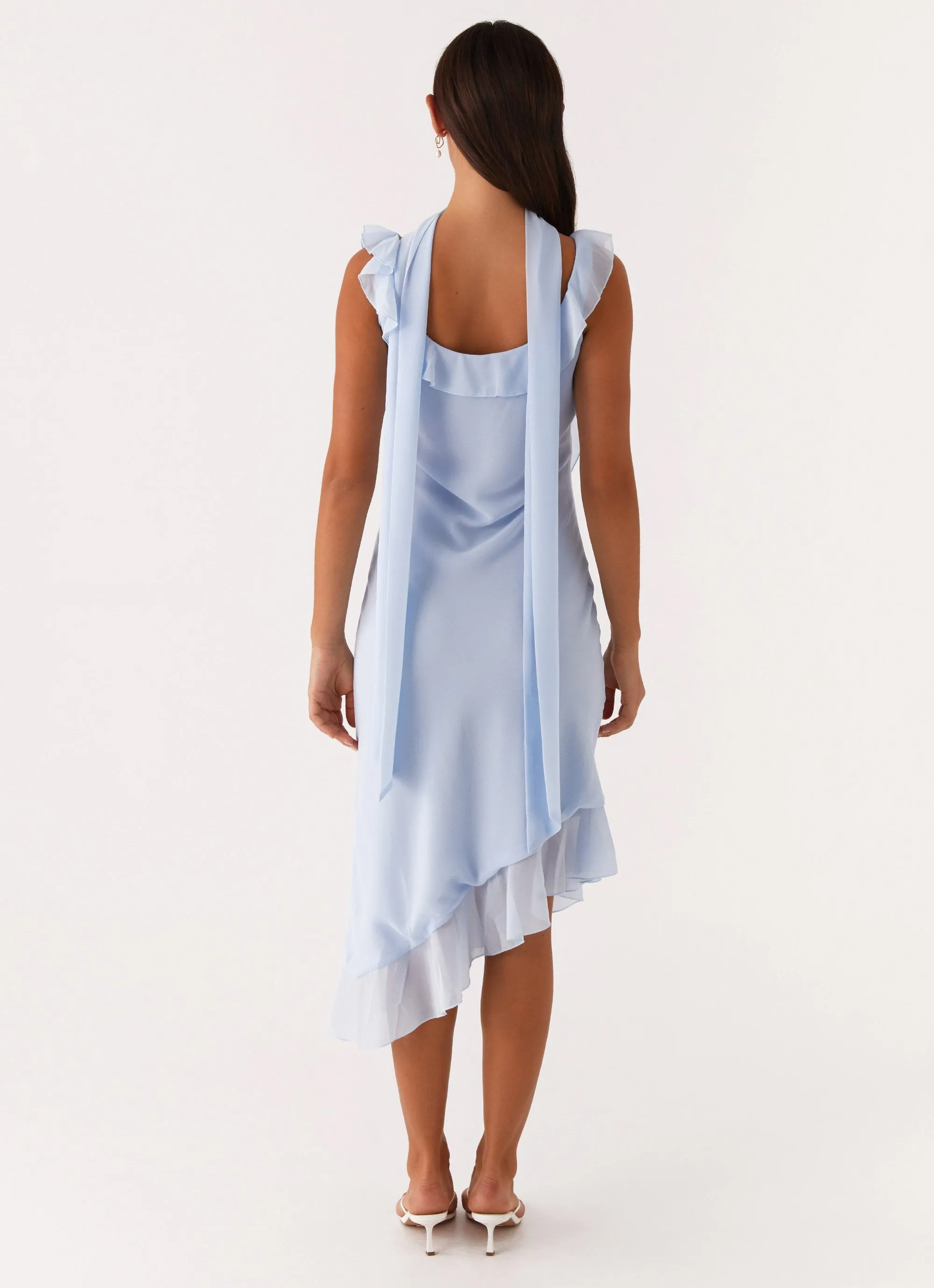Fariday Midi Dress - Blue Light and Breezy Full Coverage