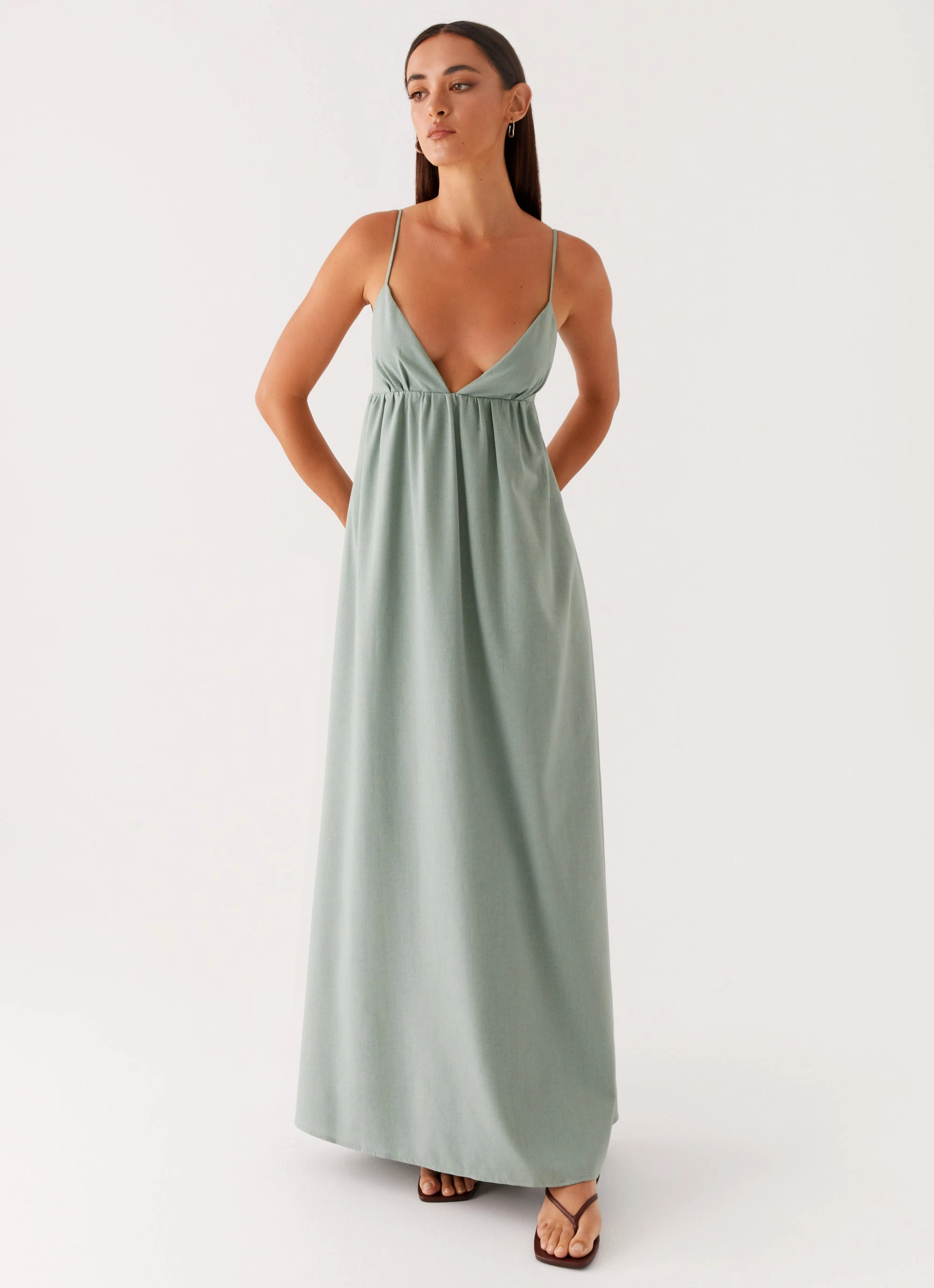 Greer Maxi Dress - Sage Sunset Look Body Safe
