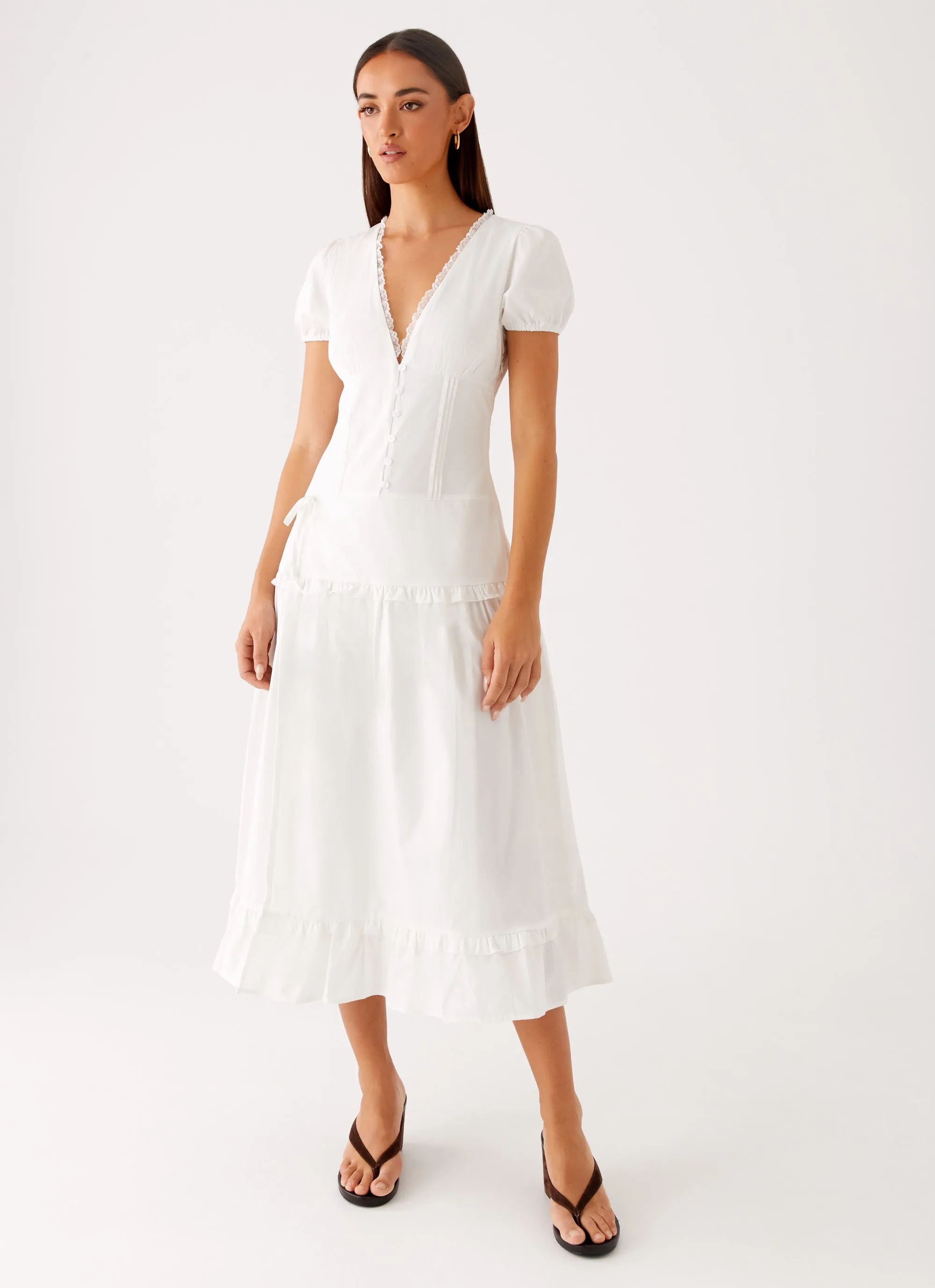 All Season London Midi Dress - White