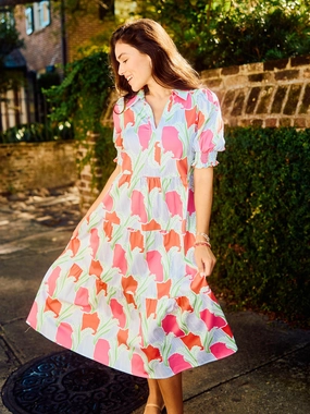 FINAL SALE - Molly Dress | Color Me Sweet Coral Edge Detail