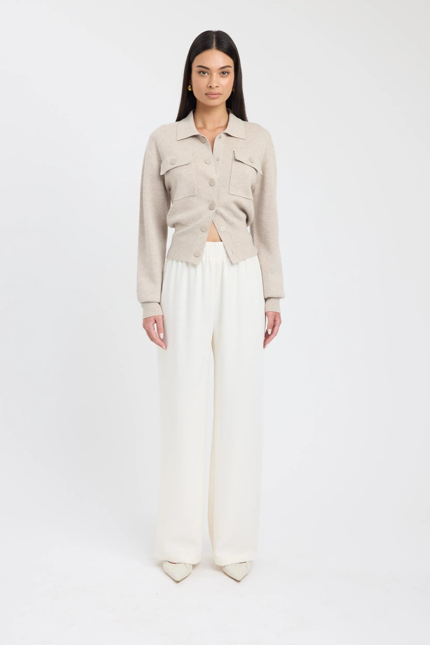 Ski Use Lined Pockets Amelia Knit Jacket