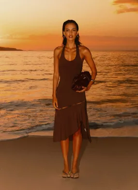 Fast Times Midi Dress - Chocolate Feminine Look spring outfit