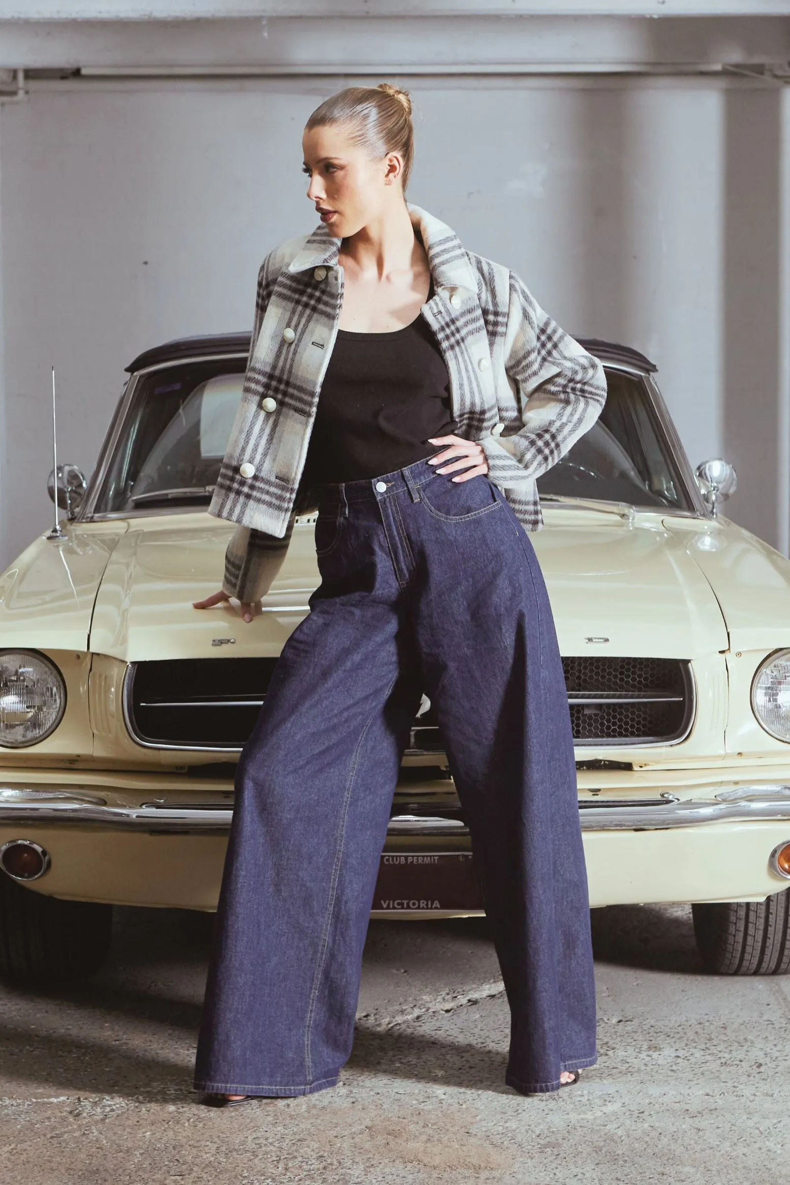 Multi pockets Soft Lined Interior Fate Peaceful Jacket Check