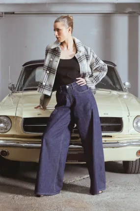 Multi pockets Soft Lined Interior Fate Peaceful Jacket Check