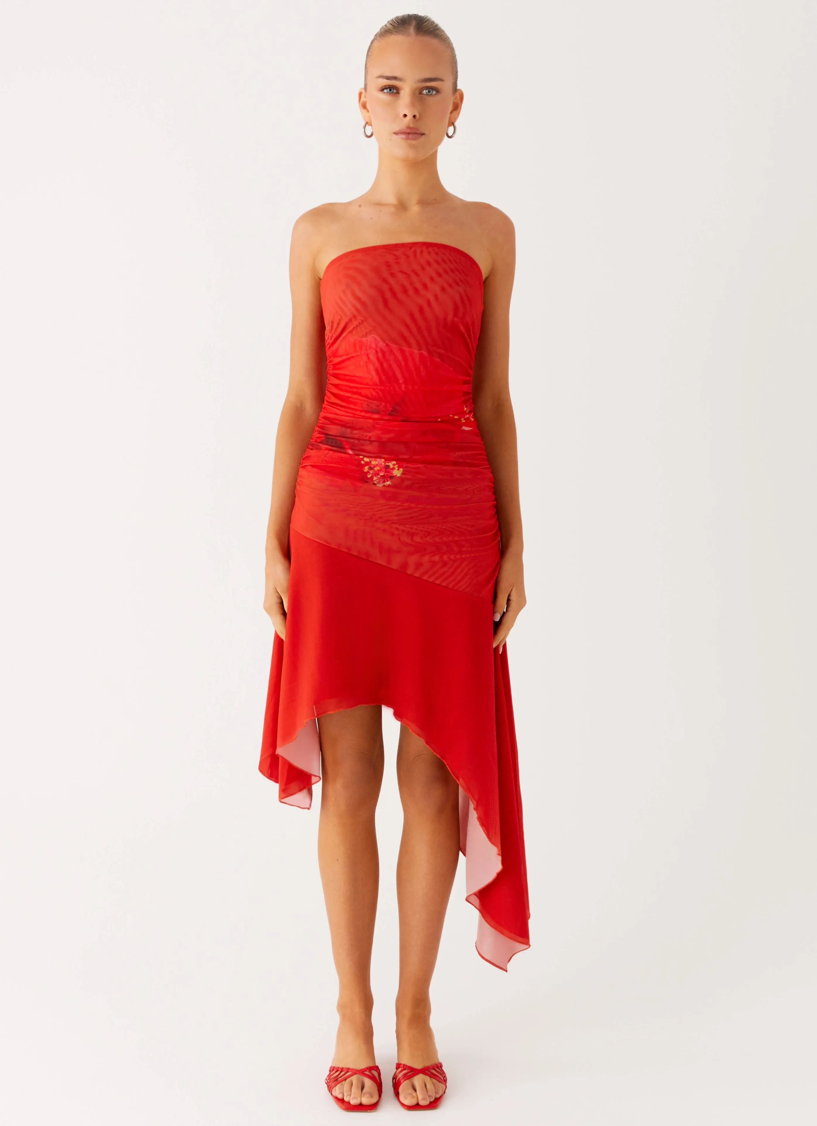 Comfy Flex Think About It Midi Dress - Fire Red