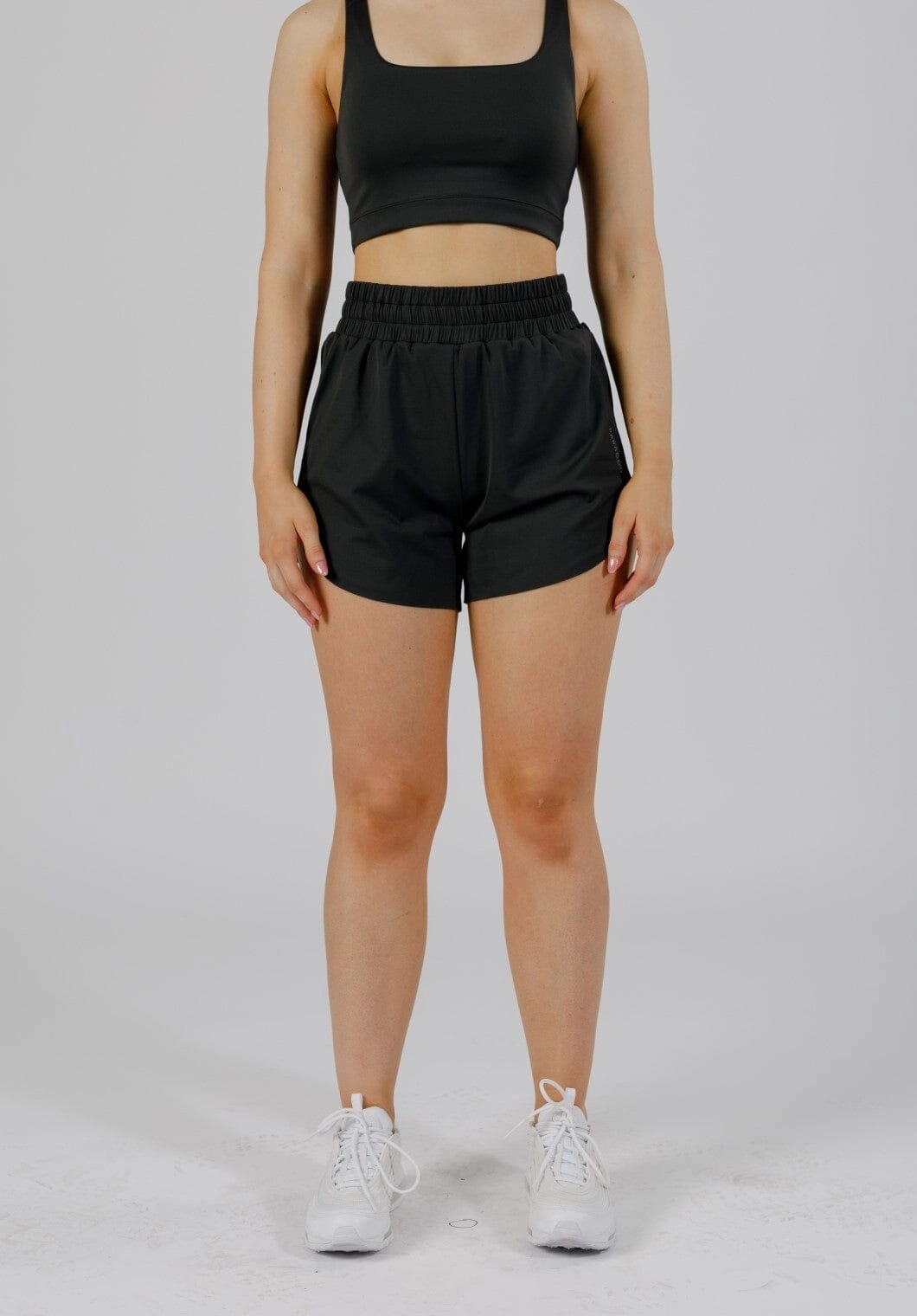 All Fit Laser Cut Edges FeatherKnit? Track Short Black