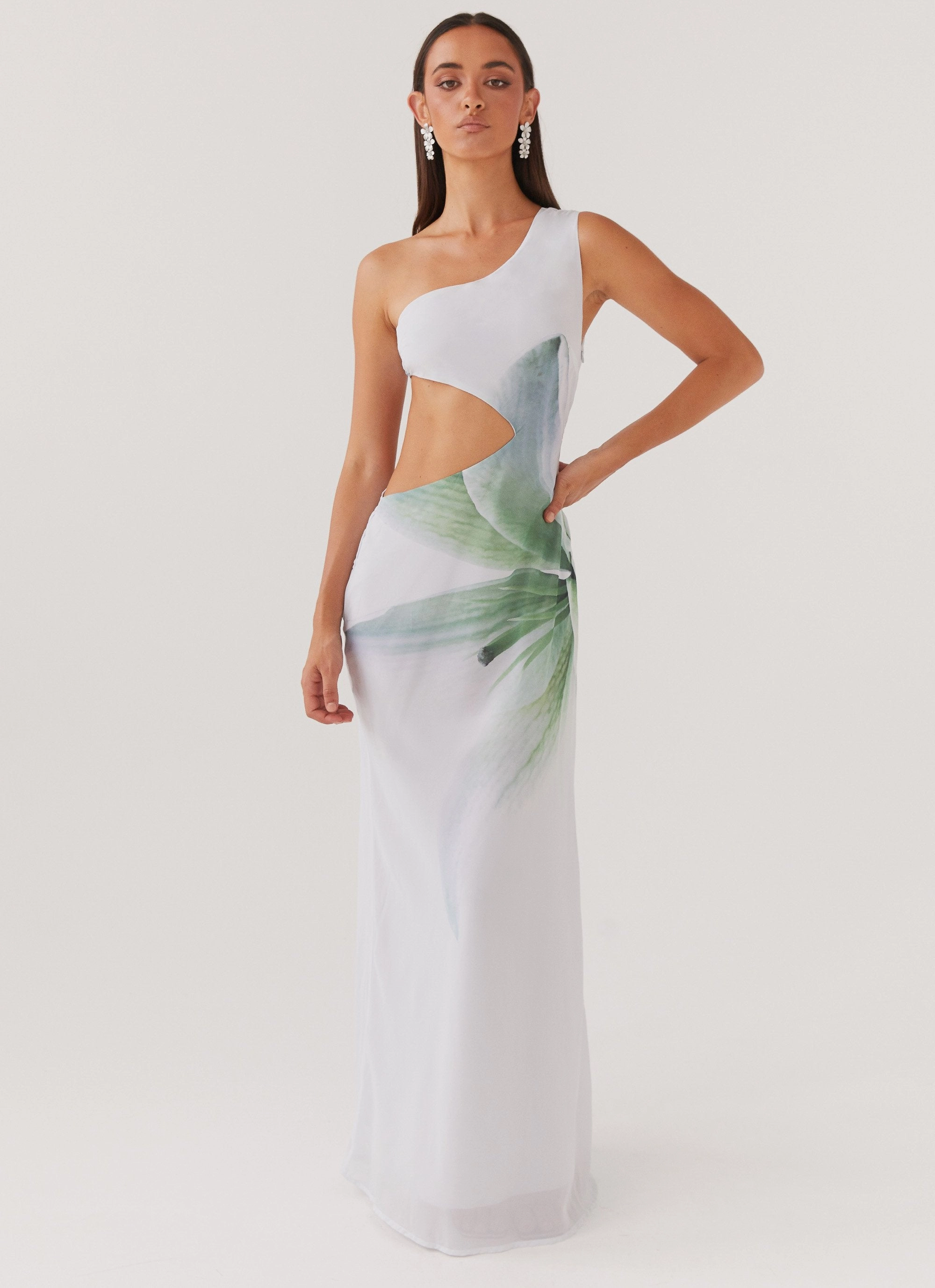 Easy Going Anniversary-Event Palomino Palms Maxi Dress - Dahlia Ash